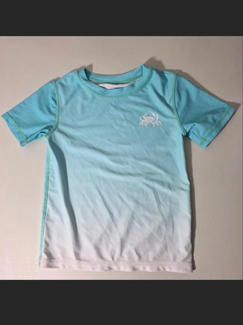 Kids Aqua Ombre Short Sleeve Rashguard